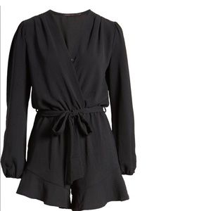 Fraiche by J Flaired Tie Waist
Long Sleeve Romper